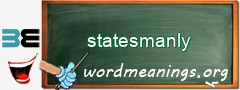 WordMeaning blackboard for statesmanly